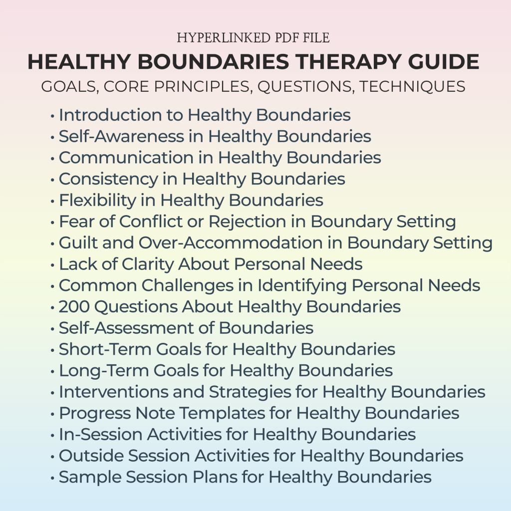 Healthy Boundaries Therapy Guide