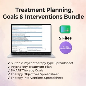 Therapy Treatment Planning, Goals & Interventions Bundle (#03)