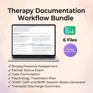 Therapy Documentation Workflow Bundle (#01)